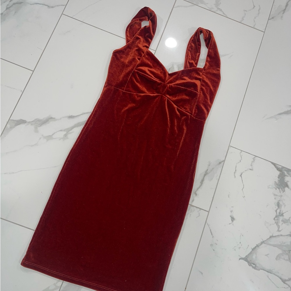 Forever 21 Rust Velvet Dress